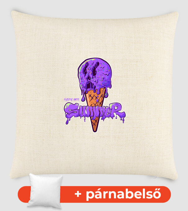 i f HATE summer | Purple minta homokszín pólón